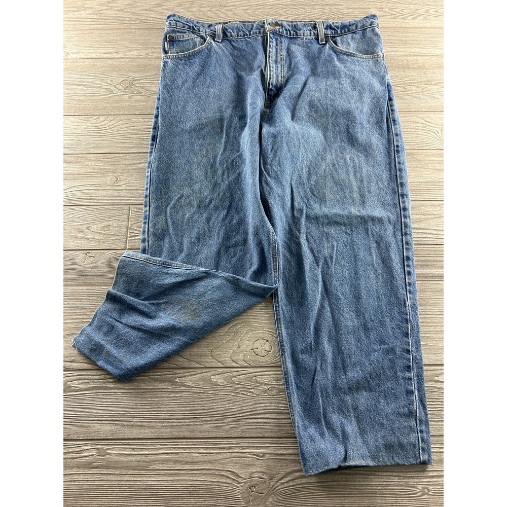 Carhartt Jeans Mens 42x34 B17 DST Workwear Denim Relaxed Fit Medium Wash